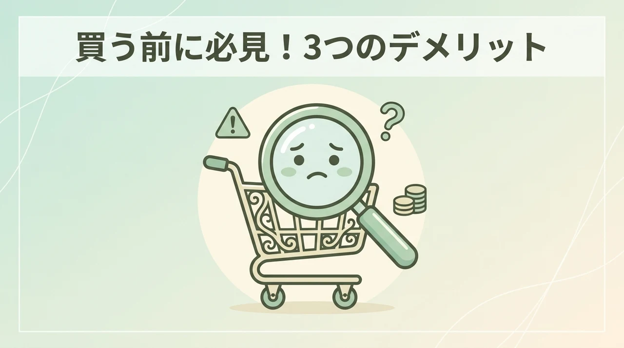 購入前に確認したい3つのデメリット