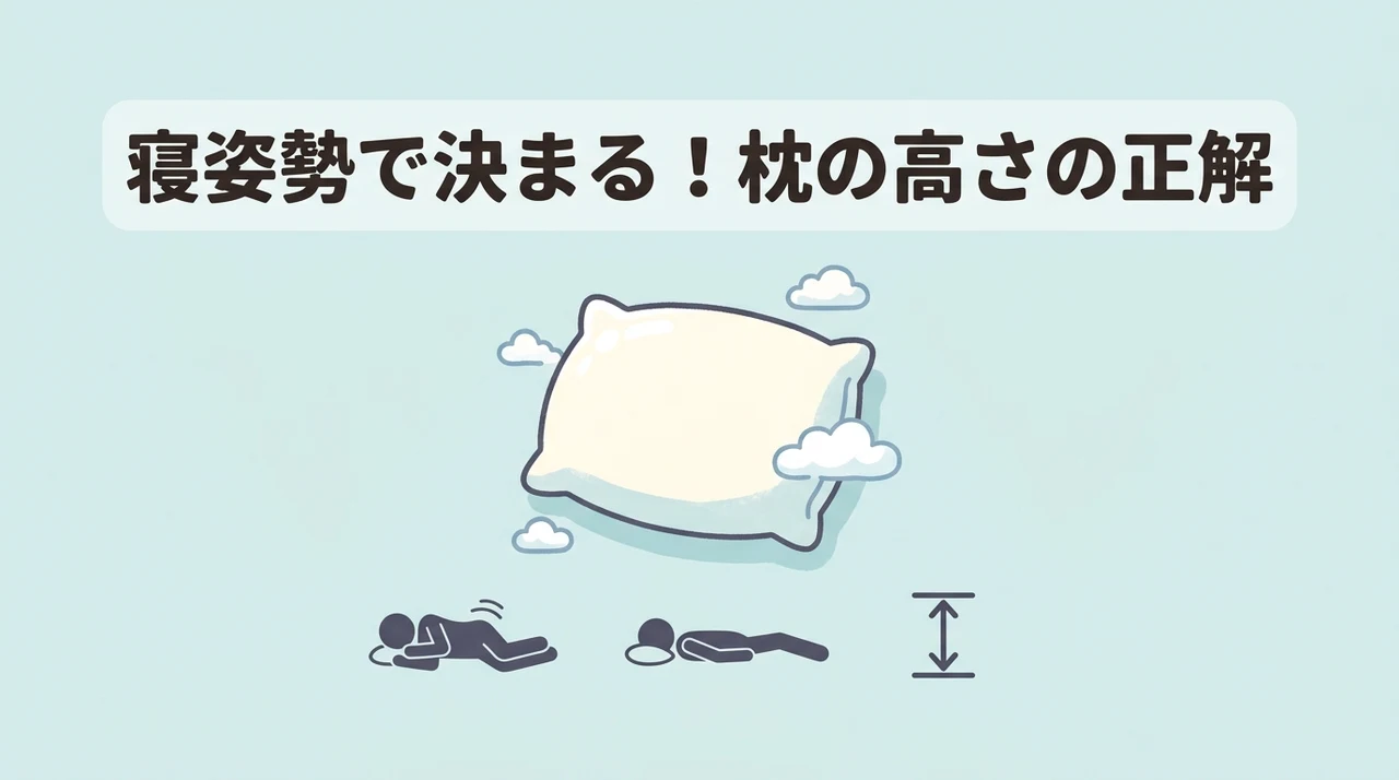 自分に合う枕の高さを決める寝姿勢別の基準
