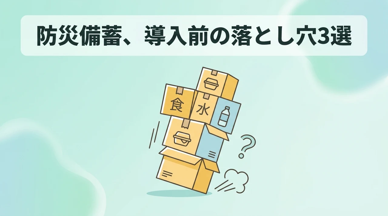 防災備蓄として導入する際のデメリット3つ